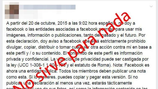 ¡No! Lo de la declaración en tu muro de Facebook no sirve para nada